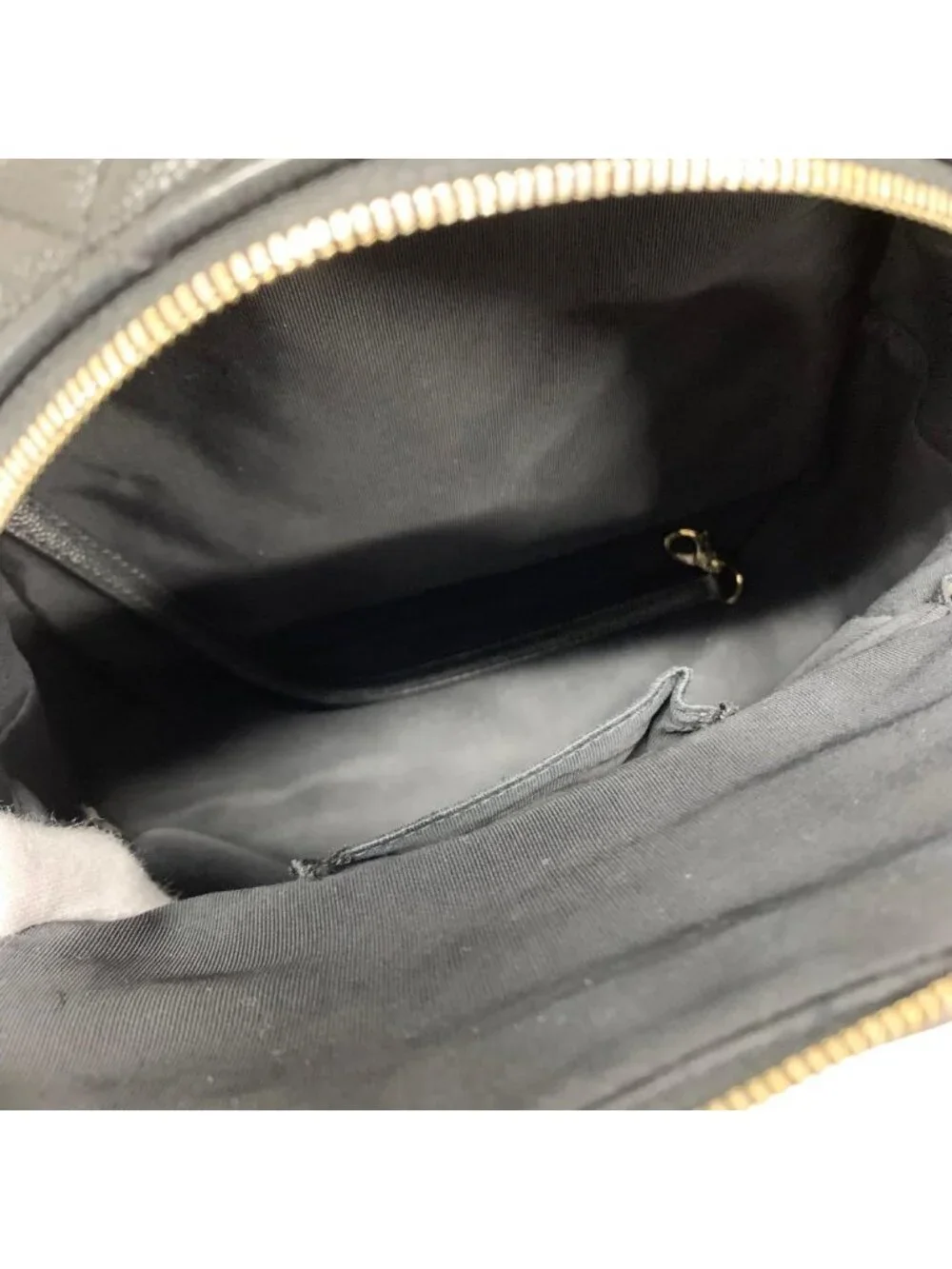 Chanel Quilted Caviar Leather CC Logo Turnlock Backpack
